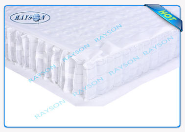 La copertura della molla del materasso ha filato il bianco legato di Spunbond 75gram del tessuto dei pp non